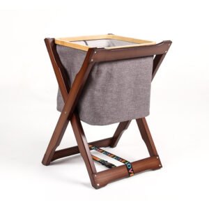 camping storage rack walnut color